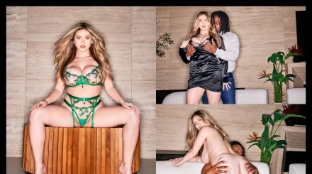 豐滿金發美女吸吮他的大黑屌 安吉·費斯