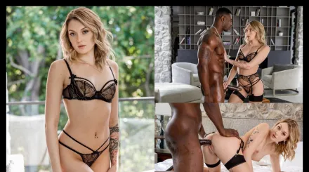 刺青美女被大黑屌猛幹並內射 Charlotte Sins