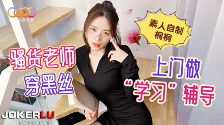 騷貨老師穿黑絲上門做學習輔導