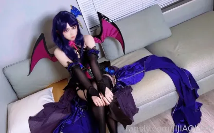 原神再次啟動雷電將軍但是同人魅魔VerCosplayCoser妹妹臨時借住我家化身魅魔勾引我做愛